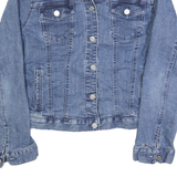 TOMMY HILFIGER Womens Blue Denim Jacket L Cotton Button Plain Classic Regular