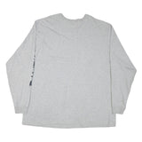 CARHARTT Mens Grey & Black Graphic T-Shirt 2XL Long Sleeve Crew Neck Logo