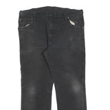 DICKIES Mens Relaxed Black Denim Jeans W38 L30 Workwear Casual Zip Fly