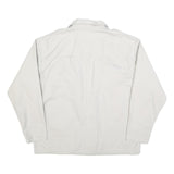 COLUMBIA Mens White Cotton Blend Button Jacket XL Plain Casual Outdoor Wear