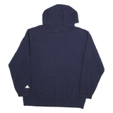 ADIDAS Mens Blue & Navy Michigan Pullover Hoodie S Cotton Blend Drawstring