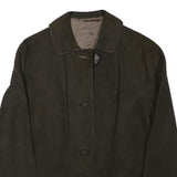 GRITEN Womens Black Suede Button Jacket XS Classic Regular Fit Plain Stylish