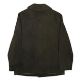 GRITEN Womens Black Suede Button Jacket XS Classic Regular Fit Plain Stylish