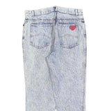 B&J Womens Jeans Blue Regular Straight Denim Light W30 L25 Cotton Blend Zip