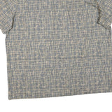 ISLAND SHORES Mens Blue & Beige Pattern Cotton Blend Shirt 2XL Casual Summer