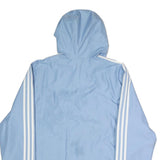 ADIDAS Womens Blue Hooded Zip Jacket M Polyester Plain Sportswear