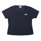 PUMA Womens Black Classic T-Shirt S Short Sleeve Crew Neck Cotton Blend