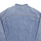 LEVI'S Mens Blue Denim Jacket L Cotton Blend Relaxed Fit Button Closure Casual
