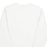 CHAMPION REVERSE WEAVE Mens White Crew Neck S Cotton Blend Sweatshirt Pullover