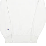 CHAMPION REVERSE WEAVE Mens White Crew Neck S Cotton Blend Sweatshirt Pullover