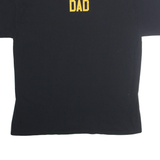 RUSSELL ATHLETIC Mens Black & Yellow Graphic T-Shirt L Short Sleeve Crew Neck