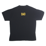 RUSSELL ATHLETIC Mens Black & Yellow Graphic T-Shirt L Short Sleeve Crew Neck