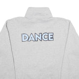 CHAMPION Mens Grey Half Zip L Sweatshirt Dance Graphic Cotton Blend Pullover