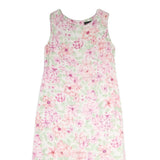 SAG HARBOR Womens Pink & Green Floral Day Dress Polyester Sleeveless UK 12