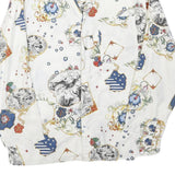 MARINER Mens White Patterned Shirt L Cotton Blend Artistic Print