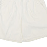 Womens Cream Casual Shorts M W27 Cotton Blend Button Plain Style
