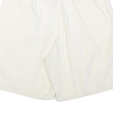 Womens Cream Casual Shorts M W27 Cotton Blend Button Plain Style