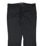 DICKIES Womens Regular Black Cotton Blend Trousers W37 L28 Zip Closure Classic