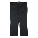 DICKIES Womens Regular Black Cotton Blend Trousers W37 L28 Zip Closure Classic