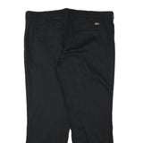 DICKIES Womens Regular Black Cotton Blend Trousers W37 L28 Zip Closure Classic