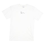 KANI Mens White Signature Graphic T-Shirt M Short Sleeve Crew Neck Cotton Blend