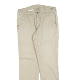 LEVI'S Mens Cotton Blend Beige Slim Trousers W34 L32 Casual Zip Closure