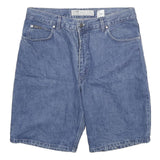 GLOBE TROTTER Mens Shorts Blue Casual Denim XL W34 Lightweight Cotton Blend