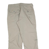 SCHOFFEL Womens Polyester Blend Beige Relaxed Straight Zip Trousers W32 L30