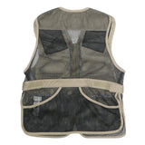 CABELA'S Womens Beige Cotton Blend Jacket L Mesh Utility Zip Vest Outdoor