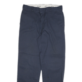 DICKIES Mens Regular Fit Navy Blue Regular Leg Trousers W32 L32 Workwear Casual