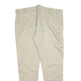 DICKIES Mens Slim Beige Cotton Blend Zip Trousers W36 L30 Casual Workwear
