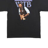 Mens Black Walter Trout Band Graphic T-Shirt XL Short Sleeve Crew Neck Vintage