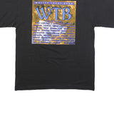 Mens Black Walter Trout Band Graphic T-Shirt XL Short Sleeve Crew Neck Vintage
