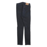 LEVI'S Womens Slim Blue Denim Jeans Zip W26 L28 Distressed Ripped Knee Skinny