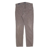 JECKERSON Womens Cotton Blend Slim Beige Trousers W33 L30 Stylish Casual Zip