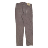 JECKERSON Womens Cotton Blend Slim Beige Trousers W33 L30 Stylish Casual Zip