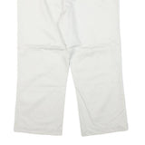 TOMMY HILFIGER Womens Cotton Blend White Relaxed Straight Trousers W33 L25