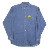 LA LOVING Mens Blue Denim Shirt M Button-Down Collar Long Sleeve Casual