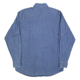 LA LOVING Mens Blue Denim Shirt M Button-Down Collar Long Sleeve Casual