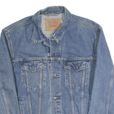 LEVI'S Mens Blue Denim Button Jacket L Cotton Classic Casual
