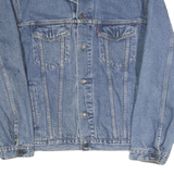 LEVI'S Mens Blue Denim Button Jacket L Cotton Classic Casual