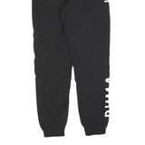 PUMA Mens Joggers Black White Regular Tapered M W30 L30 Sportswear Track Pants