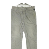 DIESEL Mens Slim Cotton Blend Green Zip Trousers W32 L31 Stylish Casual Fit