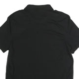 CALVIN KLEIN Mens Black & Grey Striped Short Sleeve Polo Shirt L Cotton Casual