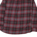 JACHS Mens Red & Grey Check Shirt XL Cotton Blend Casual Long Sleeve Button