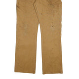DICKIES Mens Cotton Blend Beige Regular Straight Trousers W36 L33 Workwear Zip
