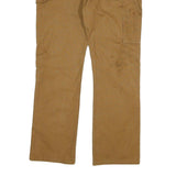 DICKIES Mens Cotton Blend Beige Regular Straight Trousers W36 L33 Workwear Zip