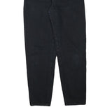 TEDDYS Womens Jeans Black Relaxed Straight Denim W24 L30 Elasticated Waist Zip