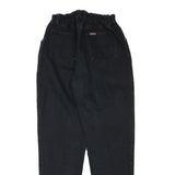 TEDDYS Womens Jeans Black Relaxed Straight Denim W24 L30 Elasticated Waist Zip