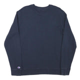 CHAMPION Mens Navy Blue Sweatshirt Crew Neck M Cotton Blend Classic Logo